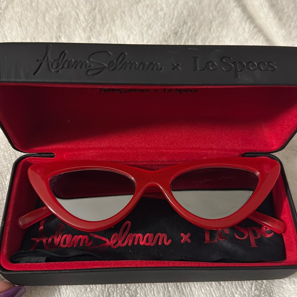 Le Specs Red Cat-Eye Sunglasses